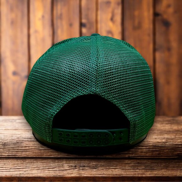 Catskill Mountains Mens Trucker Hat Green Snapback Vintage Inspired Logo Cap - Picture 2 of 4